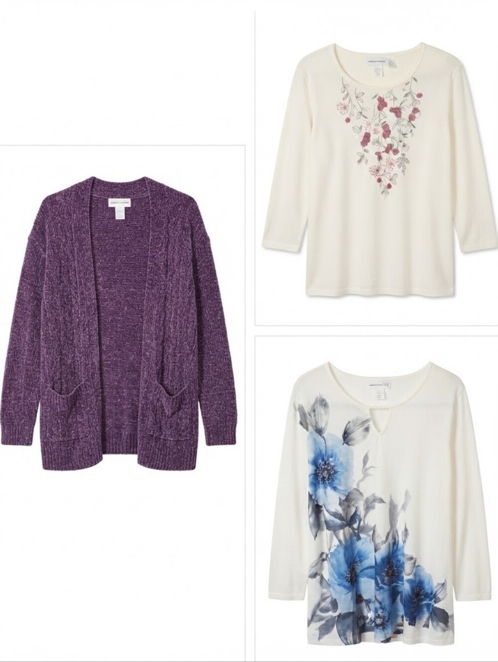 Allfred Dunner Tops & Cardigan Bundle NWT